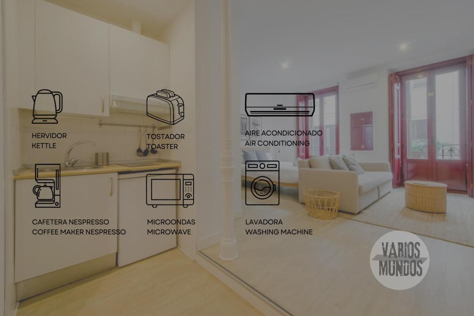 Beautiful Loft Para 3Pax En Huertas-Cortes Madrid Esterno foto